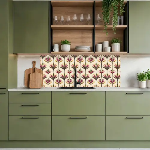 Waaier - Motief - Kleurrijk keuken achterwand 2 middel 871 -sfeer3