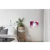 Zee - Roze - Bloemen - Poort textielposter latten blank klein -woonkamer
