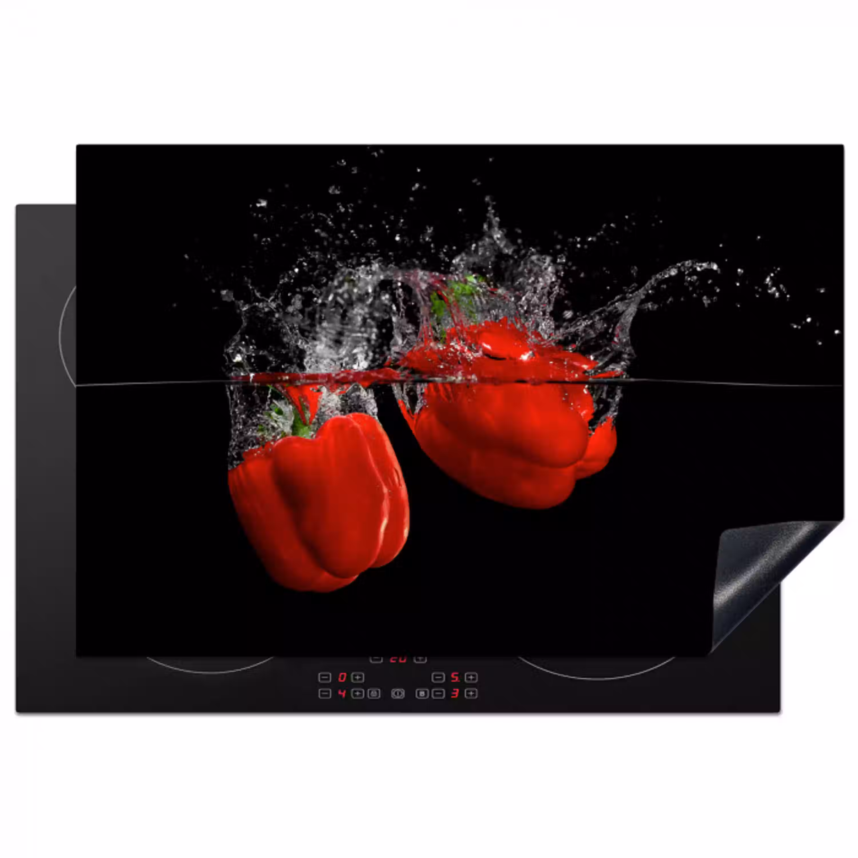 Spektakel van Paprika en Water Inductie beschermer vinyl 3mm klein -3d