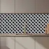 Cirkel - Tegels - Marmer - Zwart - Wit keuken achterwand 2 middel 871 zz_3dshopping