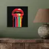 Lippen - Kleuren - Zwart aluminium wit klein -sfeer2