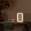 Zwart - Sushi - Japandi - Vintage Light Box met kabel (Wandlamp) klein -sfeer4