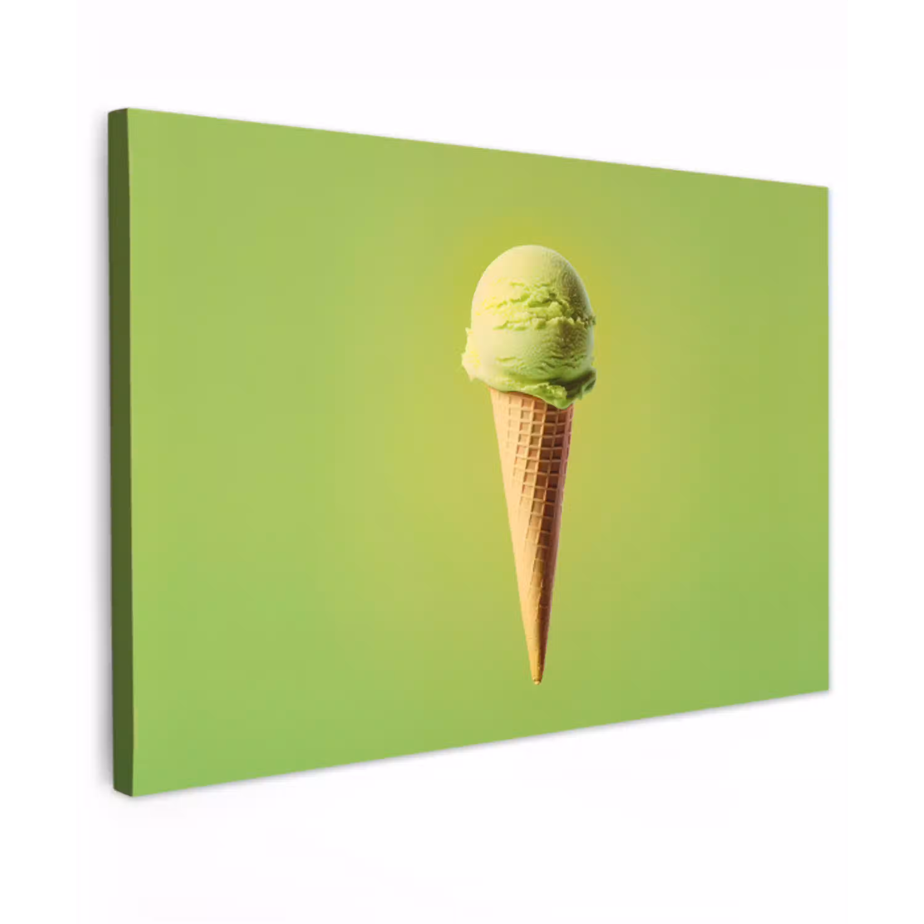Hoorntje - Schepijs - Groen canvas 2cm klein -z3d