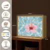 Hibiscus - Water - Roze Light Box met batterij (Wandlamp) middel -USP_websiteoverzichtNL