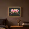 Orchidee - Graffiti - Kleurrijk - Bloemen - Abstract Light Box met batterij (Wandlamp) middel -sfeer4