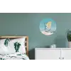 Glas - ijsblokjes - Citroen Wandcirkel aluminium klein -slaapkamer