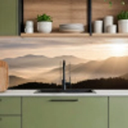 Bergen - Mist - Zonnestralen keuken achterwand 2 middel -sfeer3