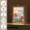 Bloemen - Kleurrijk - Waterverf - Natuur - Zomer Light Box met kabel (Tafellamp) klein -USP_NL