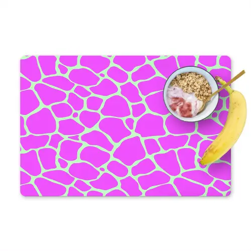 Mintgroen - Roze - Vlekken - Patroon Placemat vinyl groot 368 -zzzproduct_Kitchenyeah-website