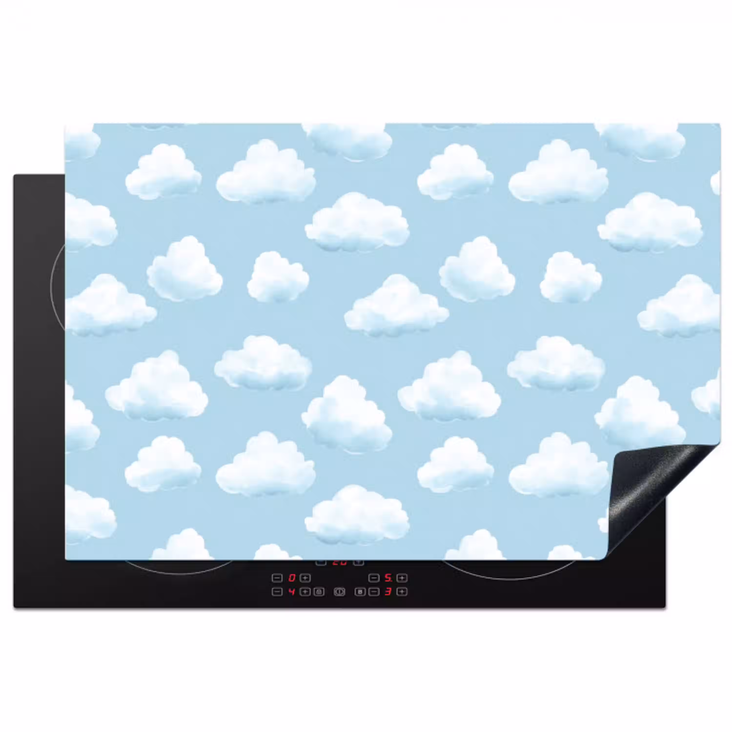 Wolken - Illustratie - Blauw Inductie beschermer vinyl 3mm klein 276 -3d