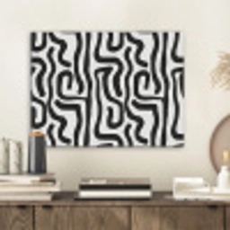 Modern - Lijnen - Zwart PET vilt klein 837 -sfeer1