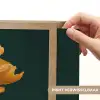 Vrouw - Hoed - Geel Light Box met batterij (Wandlamp) middel -USP_websiteprintNL