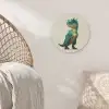 Stekels - Dino - Blauw - Gespierd Akoestische PET Vilt - Rond klein -sfeer4