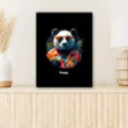 Panda als tropische straatkunst canvas 2cm klein -sfeer5