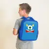 Dierenportret - Monster - blauw Kinderrugzak - Blauw middel -sfeer2