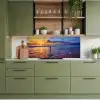 Zee - Strand - Zonsondergang - Wolken - Horizon keuken achterwand 2 middel -sfeer3