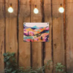 Golvende heuvels - Abstracte planten - Dromerig tuinposter los doek klein -sfeer1