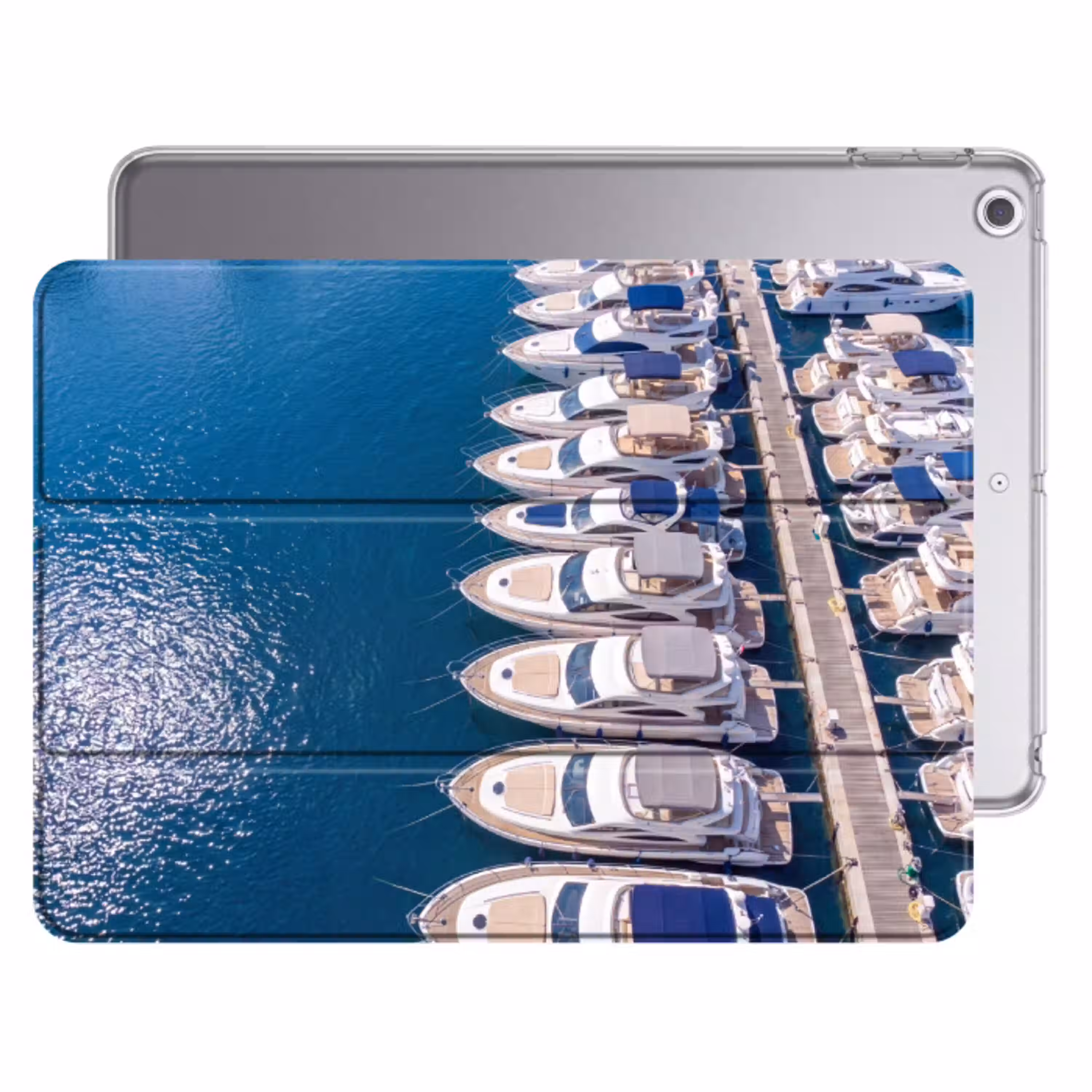 Boot - Jachthaven - Water - Zomer - Blauw Apple iPad 2017 middel -threedimensional_3d_global