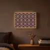 Symmetrisch - Tegel - Burgundy Light Box met batterij (Wandlamp) middel 907 -sfeer4