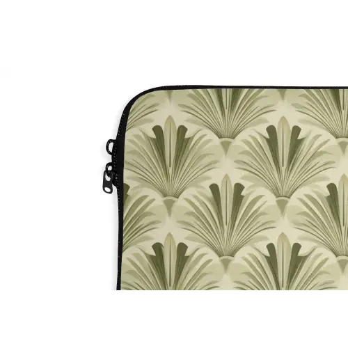 Klassiek - Waaier - Groen laptophoes neopreen klein 279 -detail