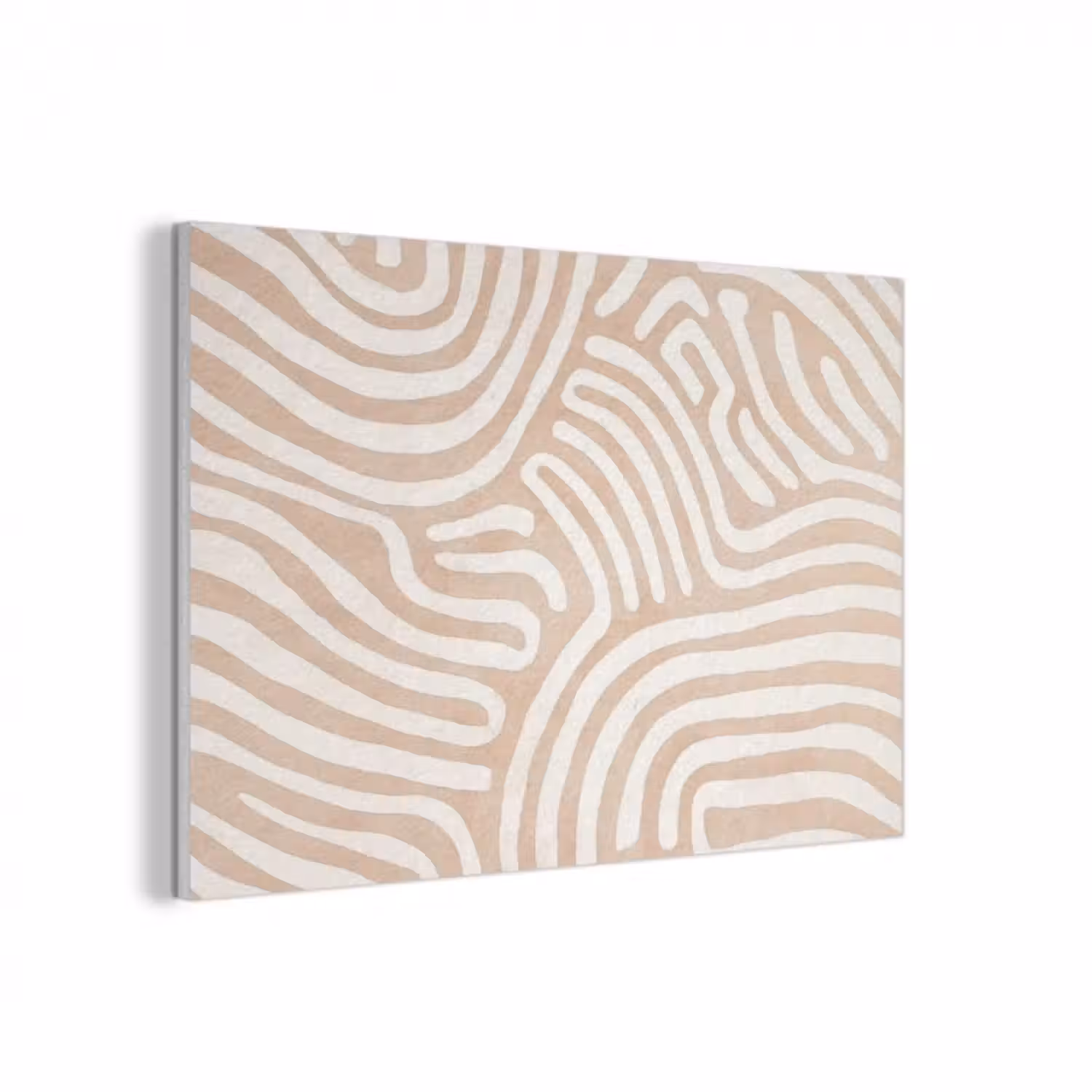 Akoestisch schilderij - Beige - Aardspatroon