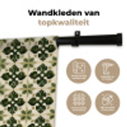 Patroon - Tegel - Groen Wandkleed katoen klein 269 -sfeer2