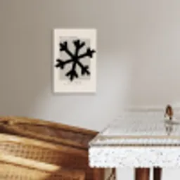 Sneeuwvlok - Kerstmis - Zwart - Feestdagen KitchenYeah - Keuken - Canvas klein -sfeer3