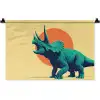 Triceratops - Cirkel - Oranje - Hoorns Wandkleed katoen klein -zz3d