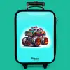 Monstertruck op Lichtblauwe Achtergrond Kinderkoffer - Zwart klein -zzz_website3d_nbs