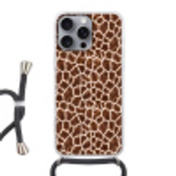 Giraf - Vacht - Klassiek - Bruin Hoesje iPhone 16 Pro Max met koord klein -3d