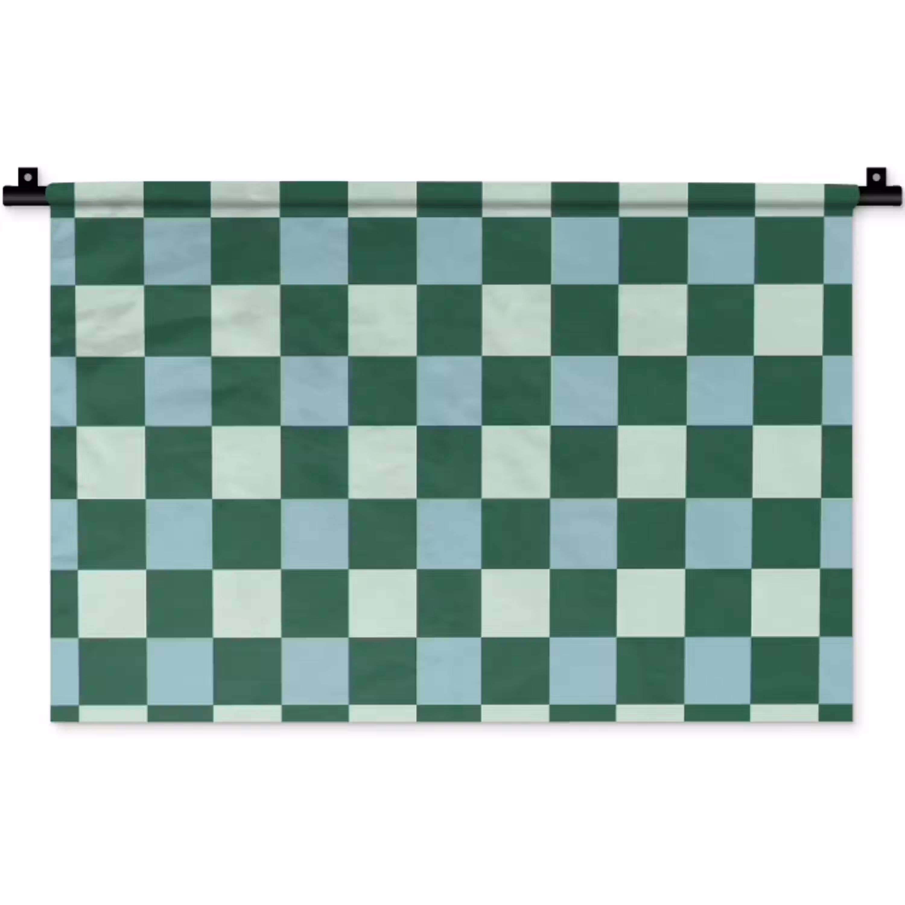 Schaakbord - Klassiek - Groen Wandkleed katoen klein 269 -zz3d