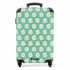 Vintage bloemenpatroon - Groen NBS - Handbagage koffer - Kinderen Unisex middel -productfoto_recht
