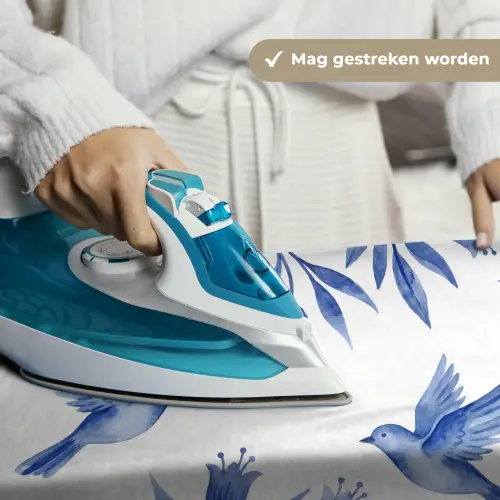 Modern - Vogels - Delfts - Blauw Wandkleed katoen klein -sfeer9