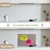Planten - Anthurium - Groen - Roze keuken achterwand spatscherm klein -voor_na_DE