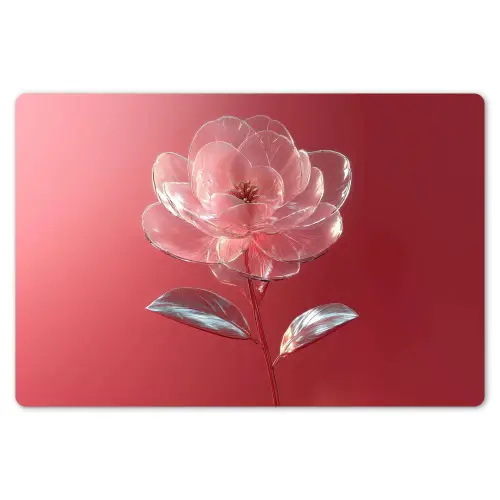 Sierlijk - Bloem - Roze - Glazen Placemat vinyl groot -zzsfeer1_Kitchenyeah-website
