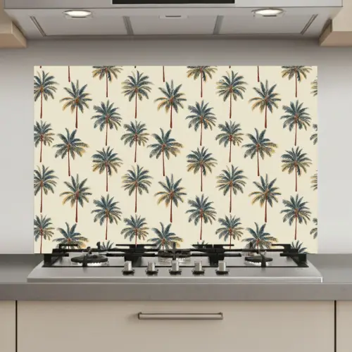 Palmbomen - Tropisch - Groen keuken achterwand spatscherm klein 900 -3d_website