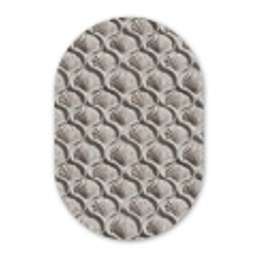Zand - Schelpenvorm - Grijs Wandcirkel Ovaal Forex klein 630 -3d