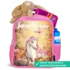 Eenhoorn - Vlinder - Roze - Manen Kinderrugzak - Roze middel -inhoud_NL