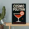 Cocktail - Zwart - Illustratie canvas 2cm klein -sfeer4