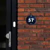 Blauwe bloemen - Traditioneel Naambord Rond klein -sfeer1-rond-XS