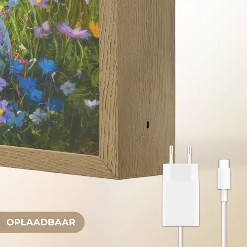 Grasveld - Eieren - Bloemen Light Box met batterij (Wandlamp) middel -USP_websiteoplaadbaarNL