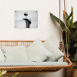 Hak - Wijn - Minimalistisch - Zwart tuinposter los doek klein -sfeer7