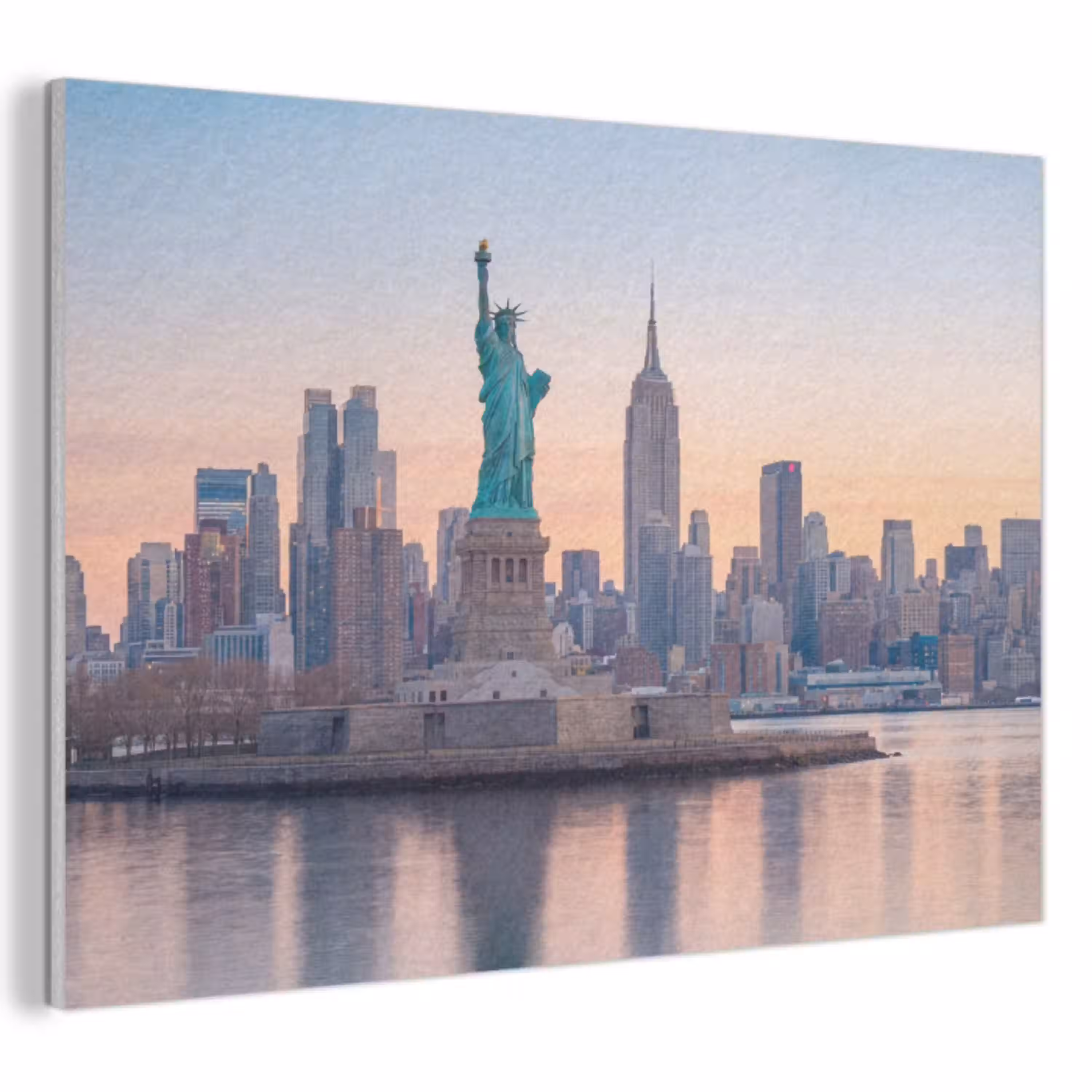 Vrijheidsbeeld - New York - Zonsopgang - Stad - Architectuur PET vilt klein -3d