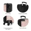 Luipaard patroon op poederroze NBS - Handbagage koffer - Volwassenen Unisex middel zzzzzzzbolletjes_FR