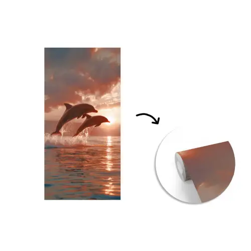 Dolfijnen - Zee - Realistisch fotobehang vinyl groot -3d