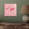 Wereldkaart - Roze - Vaag plexiglas 5mm klein -sfeer3