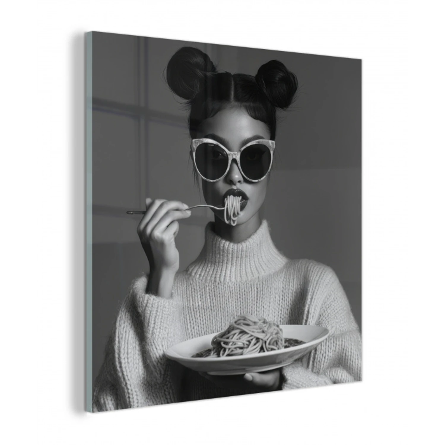 Vrouw - Pasta - Zonnebril plexiglas 5mm klein -z3d