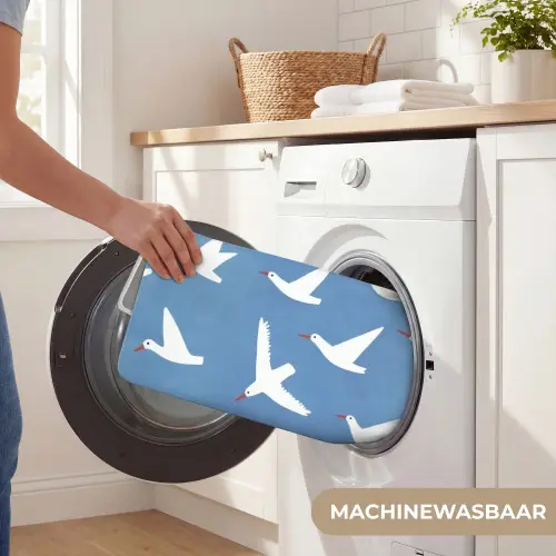 Vogels - Wit - Patroon WCmat klein -USP_WasbaarNL