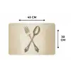 Beige - Vintage - Bestek Placemat vinyl groot -specs