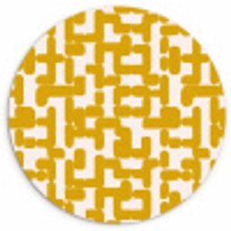 Geel - Beige - Patroon Wandcirkel kunststof plaat 5mm dik klein 188 -3d